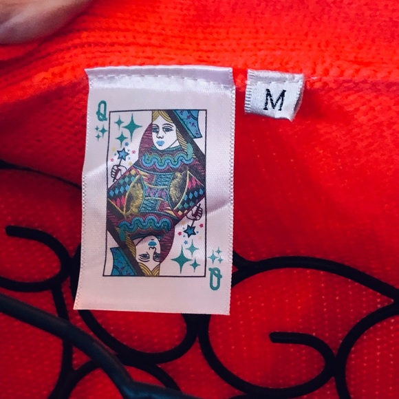 Queen of Sparkles Bright Orange 🍹 Cocktail Women's Cardigan - Picture 7 of 11